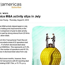 Mexico M&A activity slips in July